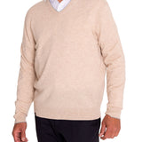 Sweater Cashmere Hombre Cash V Café Rockford