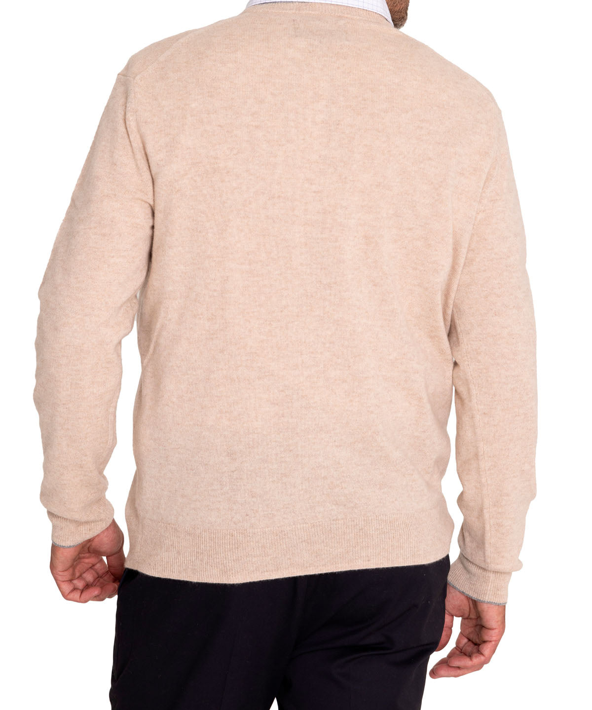 Sweater Cashmere Hombre Cash V Café Rockford