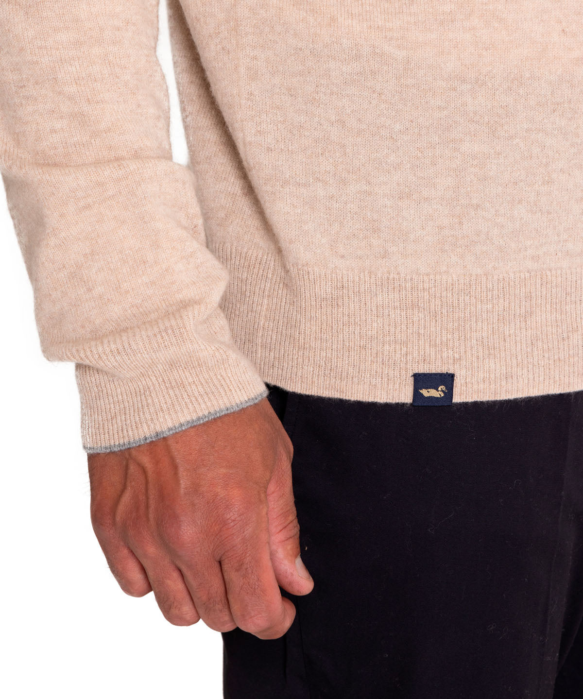 Sweater Cashmere Hombre Cash V Café Rockford