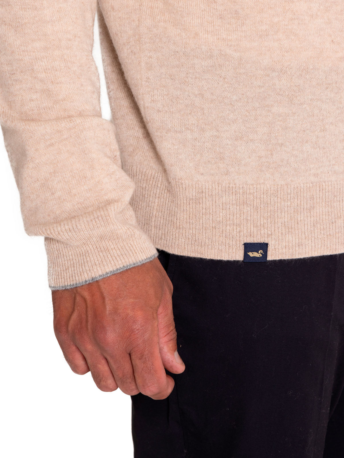 Sweater Cashmere Hombre Cash V Café Rockford