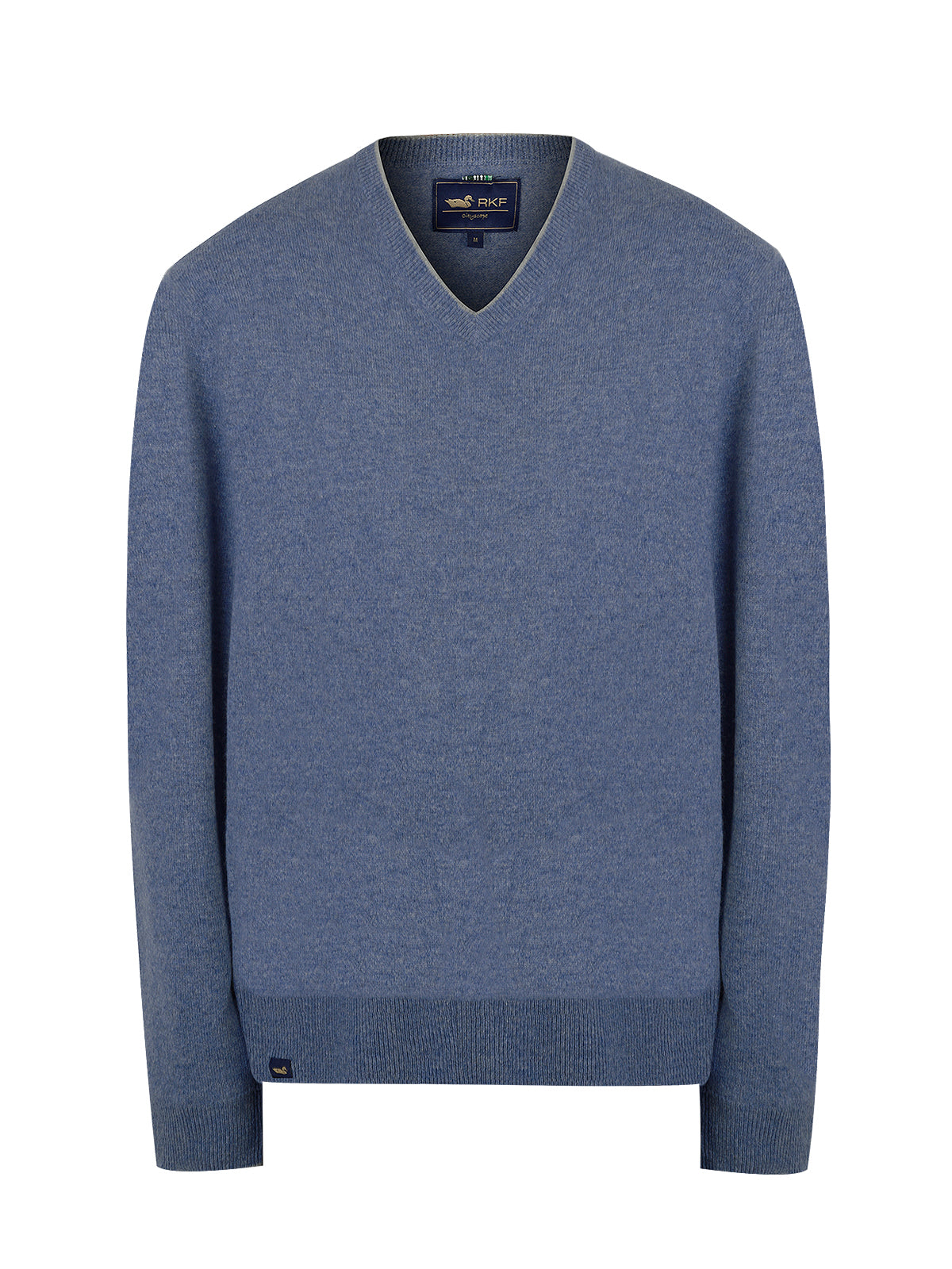Sweater Cashmere Hombre Cash V Azul Rockford