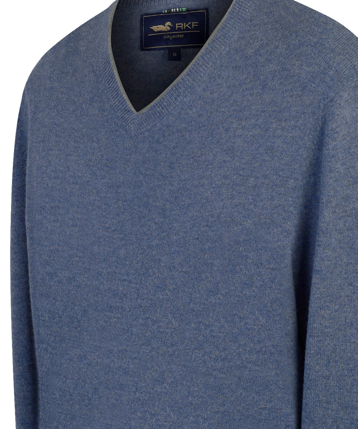 Sweater Cashmere Hombre Cash V Azul Rockford