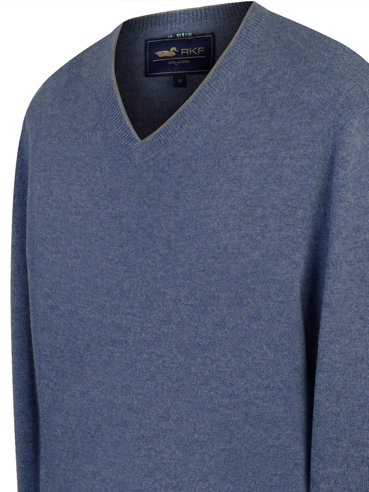 Sweater Cashmere Hombre Cash V Azul Rockford