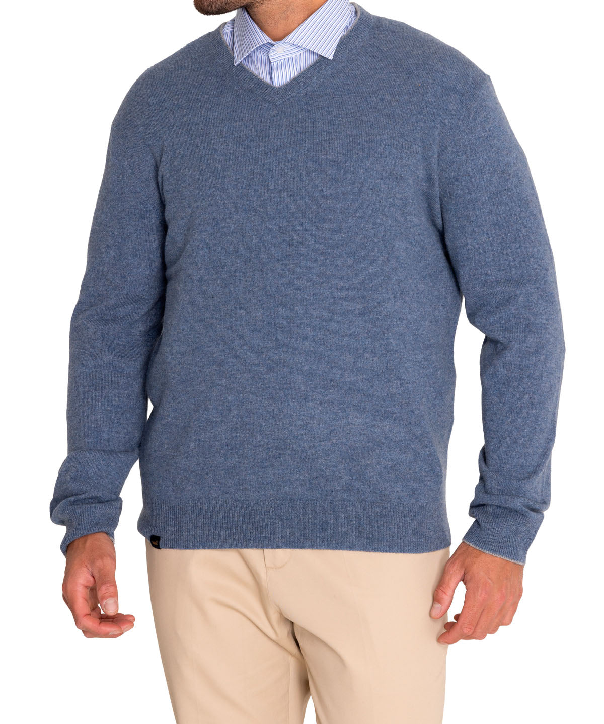 Sweater Cashmere Hombre Cash V Azul Rockford