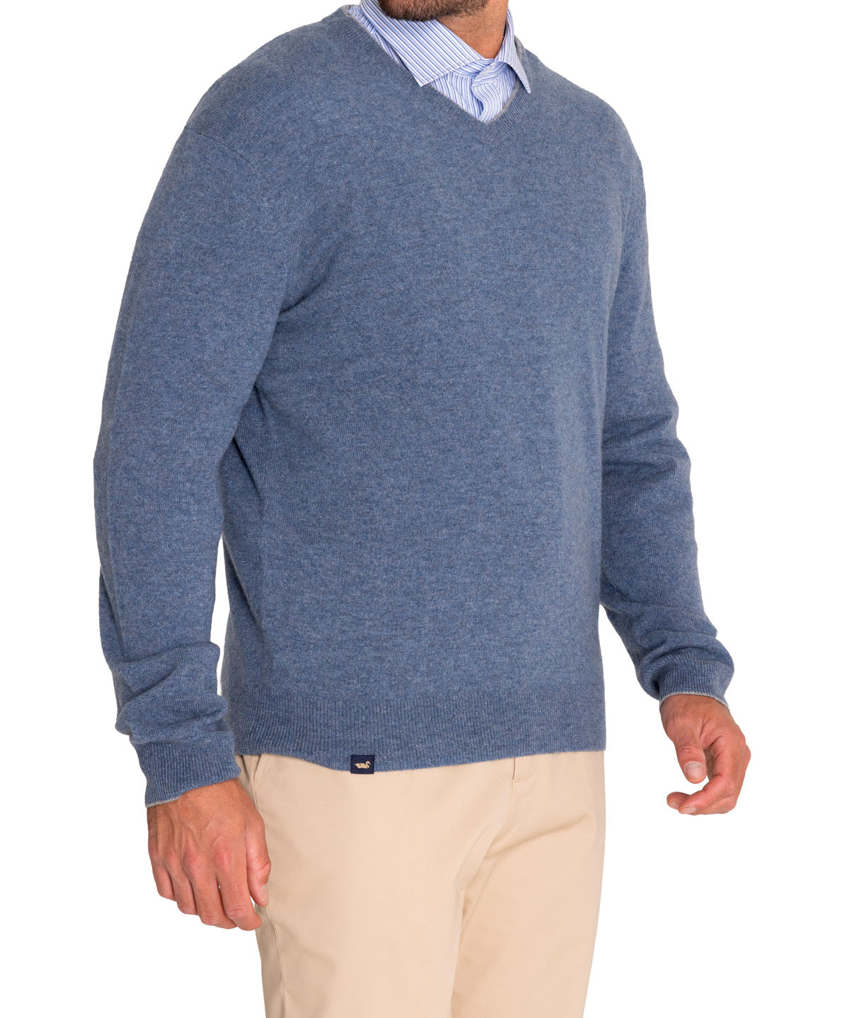 Sweater Cashmere Hombre Cash V Azul Rockford