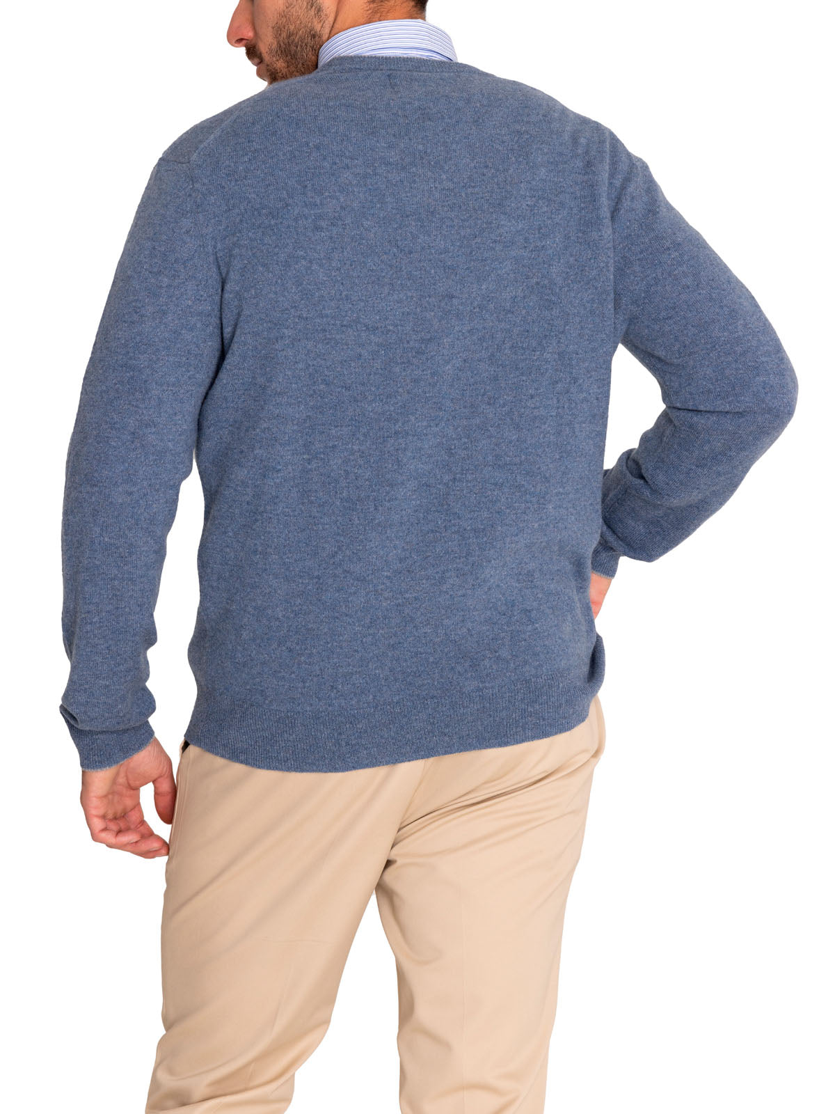 Sweater Cashmere Hombre Cash V Azul Rockford