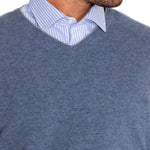 Sweater Cashmere Hombre Cash V Azul Rockford