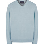 Sweater Cashmere Hombre Cash V Celeste Rockford