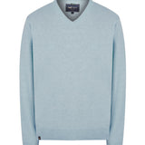Sweater Cashmere Hombre Cash V Celeste Rockford