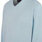 Sweater Cashmere Hombre Cash V Celeste Rockford