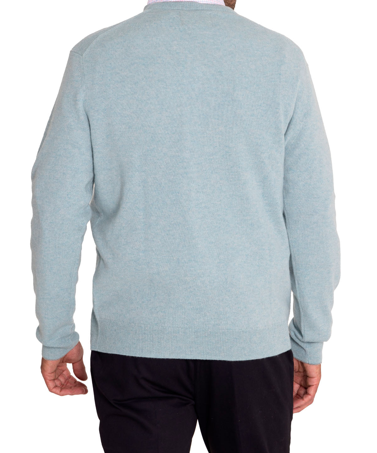 Sweater Cashmere Hombre Cash V Celeste Rockford