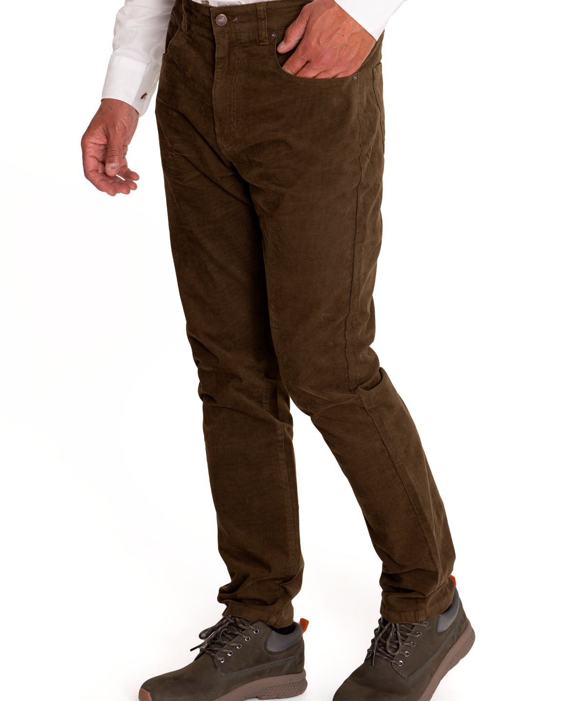 Pantalón Natural Flex Hombre Corduroy Verde Rockford
