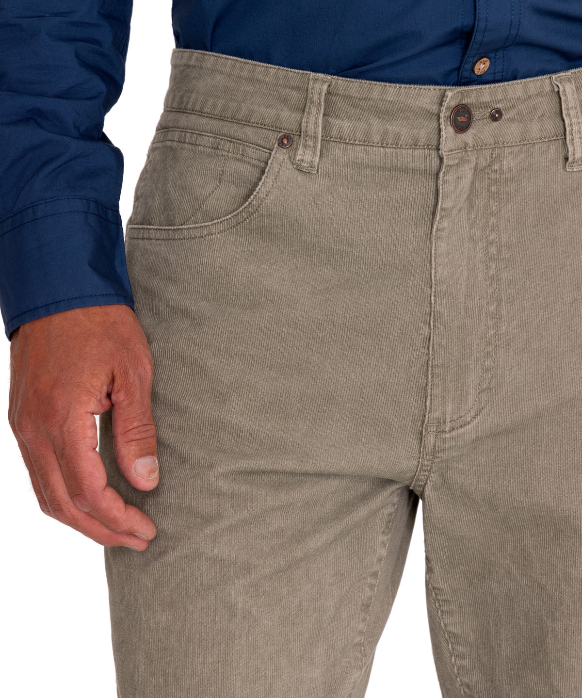 Pantalón Natural Flex Hombre Corduroy Beige Rockford