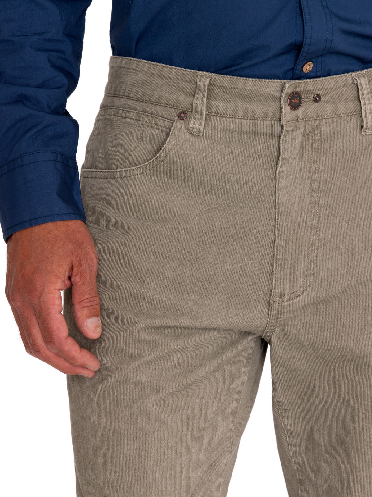Pantalón Natural Flex Hombre Corduroy Beige Rockford