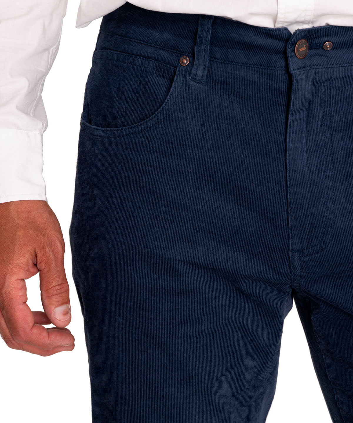 Pantalón Natural Flex Hombre Corduroy Azul Rockford