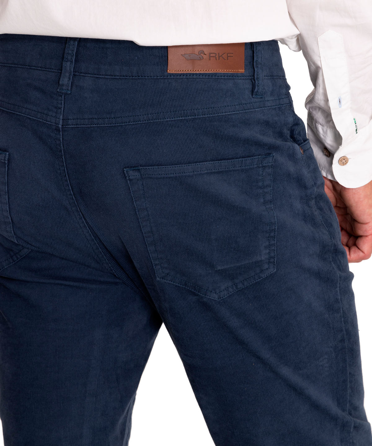 Pantalón Natural Flex Hombre Corduroy Azul Rockford