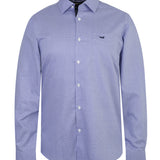 Camisa Lana Hombre Wool Azul Rockford