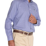 Camisa Lana Hombre Wool Azul Rockford
