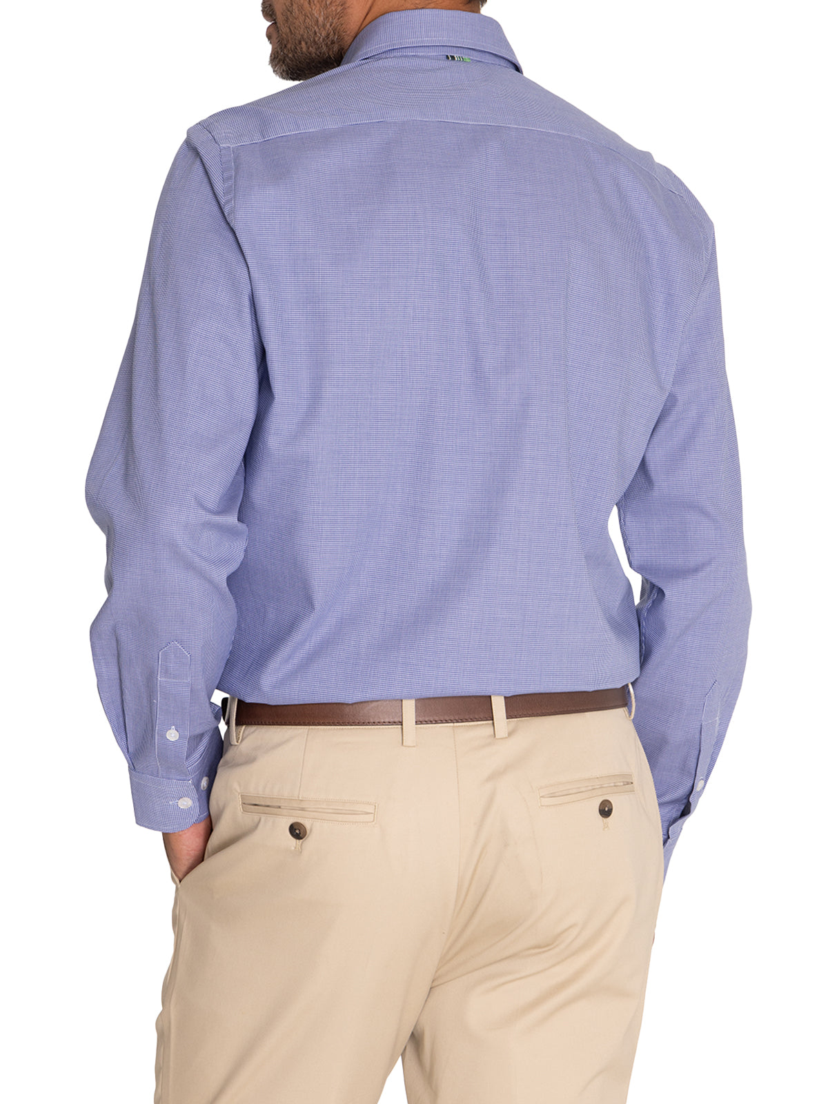 Camisa Lana Hombre Wool Azul Rockford