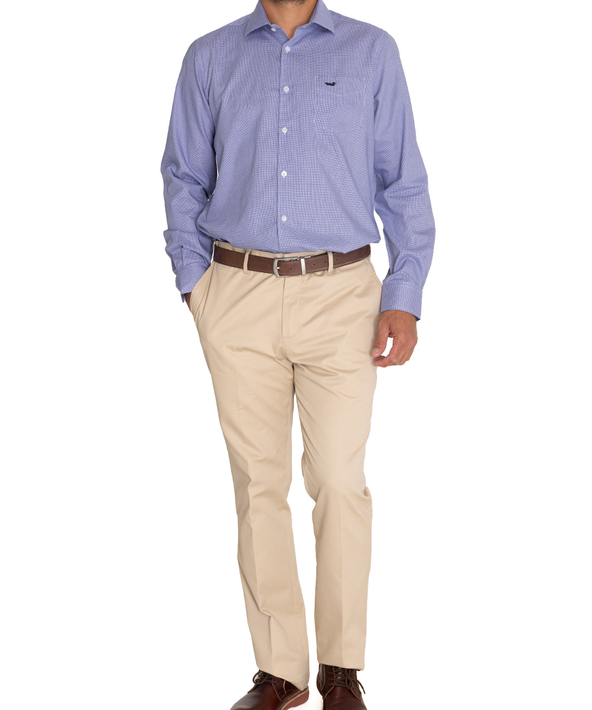 Camisa Lana Hombre Wool Azul Rockford