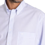 Camisa Libre De Arrugas Hombre WF Cuello Button-Down Azul Rockford