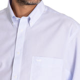Camisa Libre De Arrugas Hombre WF Cuello Button-Down Azul Rockford