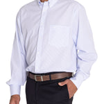 Camisa Libre De Arrugas Hombre WF Cuello Button-Down Azul Rockford