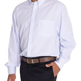 Camisa Libre De Arrugas Hombre WF Cuello Button-Down Azul Rockford