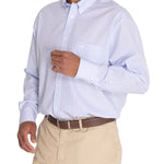 Camisa Libre De Arrugas Hombre WF Cuello Button-Down Celeste Rockford