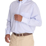 Camisa Libre De Arrugas Hombre WF Cuello Button-Down Celeste Rockford
