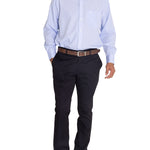 Camisa Libre De Arrugas Hombre WF Cuello Italiano Celeste Rockford