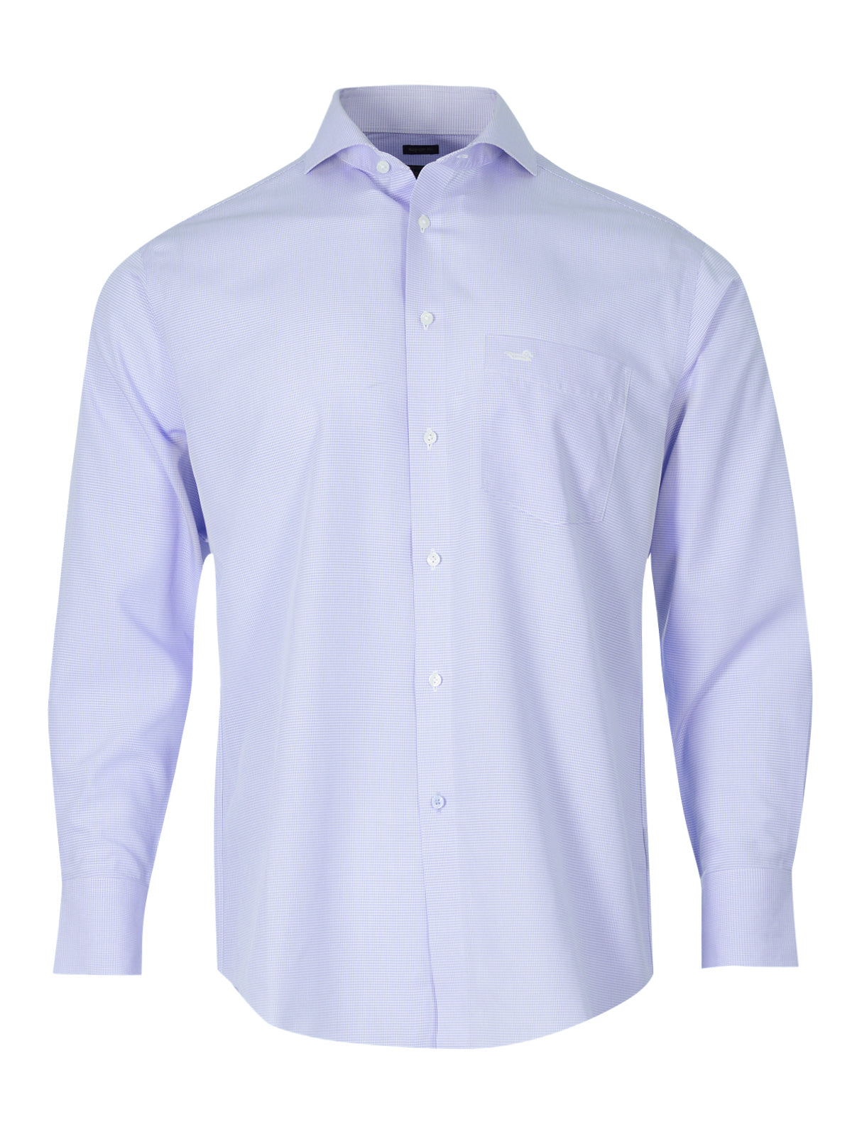 Camisa Libre De Arrugas Hombre WF Cuello Italiano Celeste Rockford