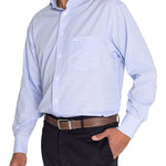 Camisa Libre De Arrugas Hombre WF Cuello Italiano Celeste Rockford