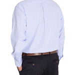 Camisa Libre De Arrugas Hombre WF Cuello Italiano Celeste Rockford