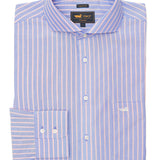 Camisa Libre De Arrugas Hombre WF Cuello Italiano Azul Rockford