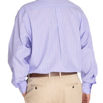 Camisa Libre De Arrugas Hombre WF Cuello Italiano Azul Rockford