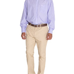 Camisa Libre De Arrugas Hombre WF Cuello Italiano Azul Rockford