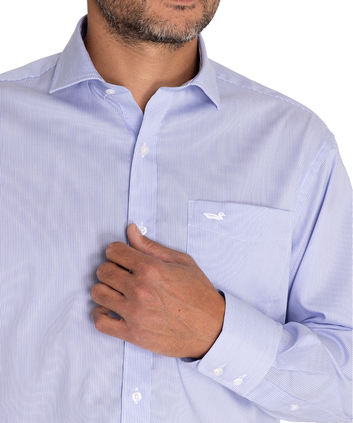 Camisa EasyIron Hombre Cuello Italiano Blanco Rockford