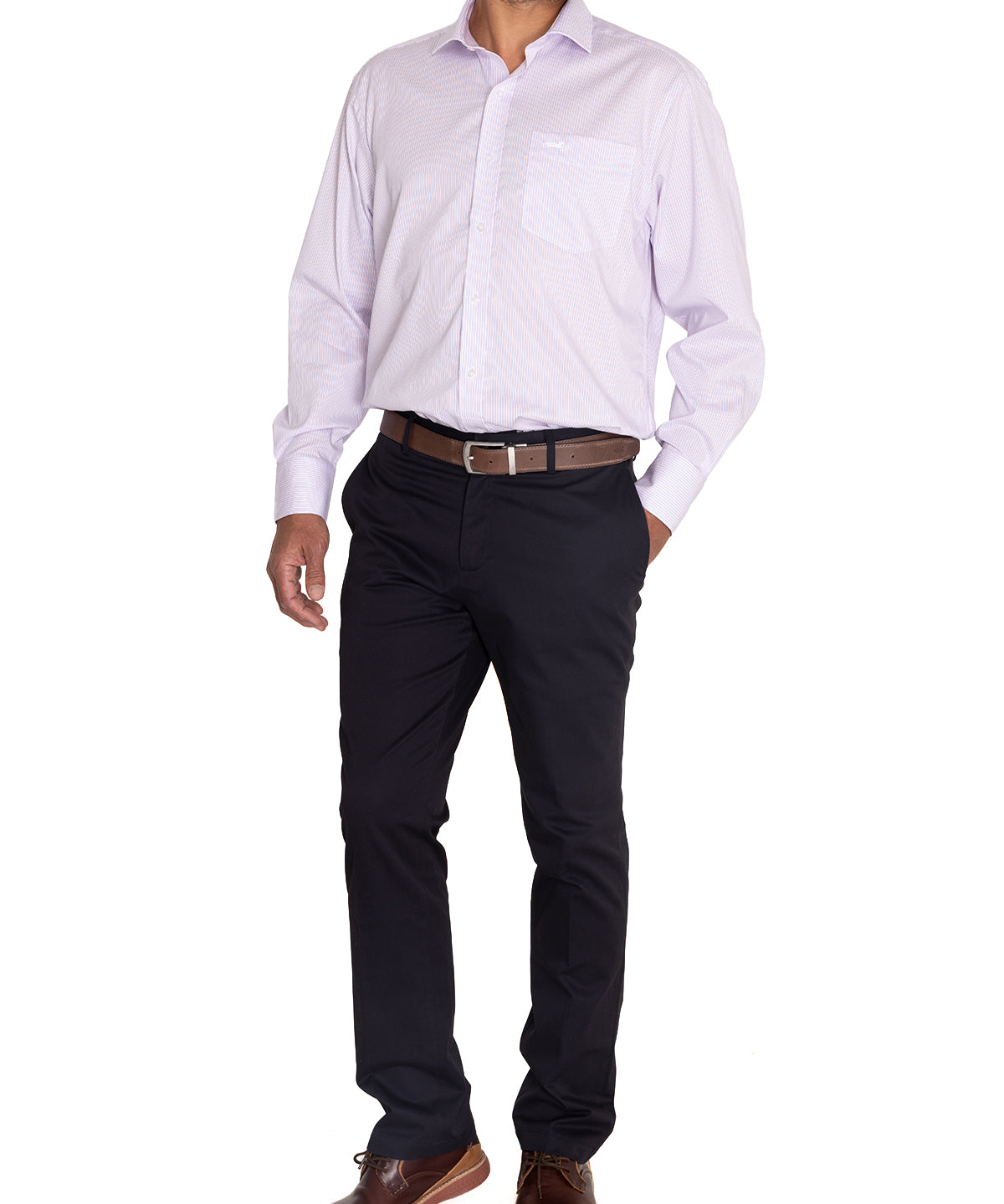 Camisa EasyIron Hombre Cuello Italiano Rosado Rockford