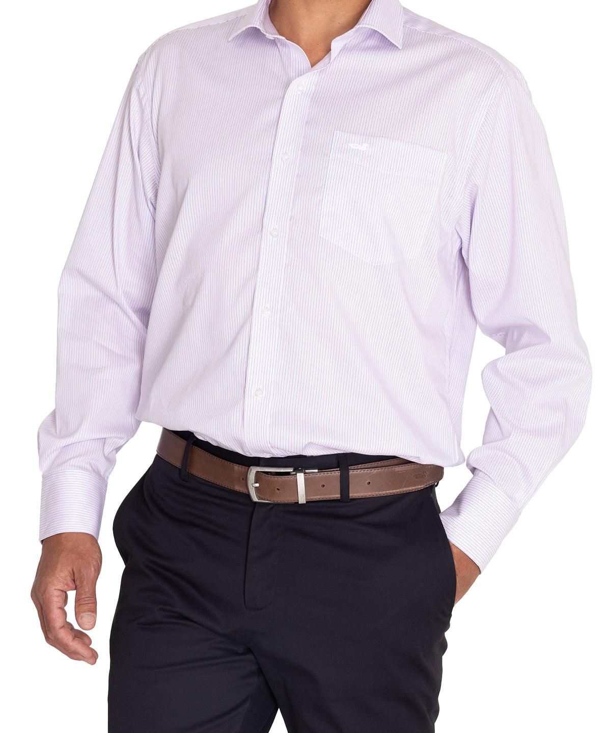 Camisa EasyIron Hombre Cuello Italiano Rosado Rockford