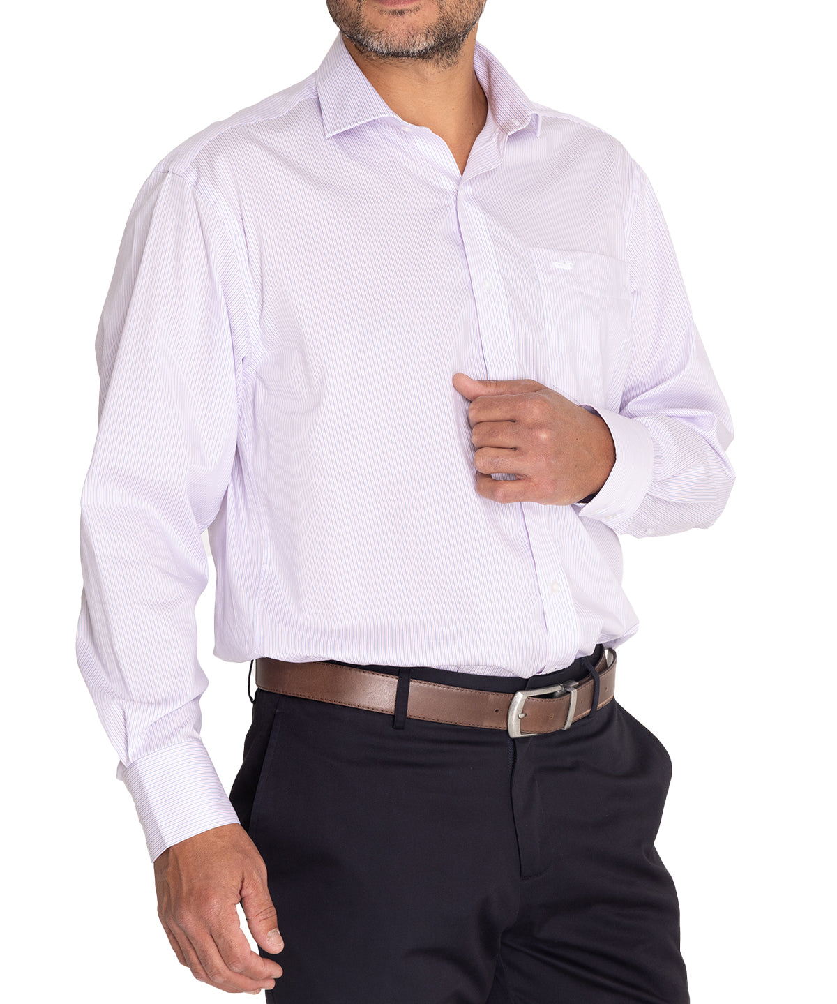 Camisa EasyIron Hombre Cuello Italiano Rosado Rockford