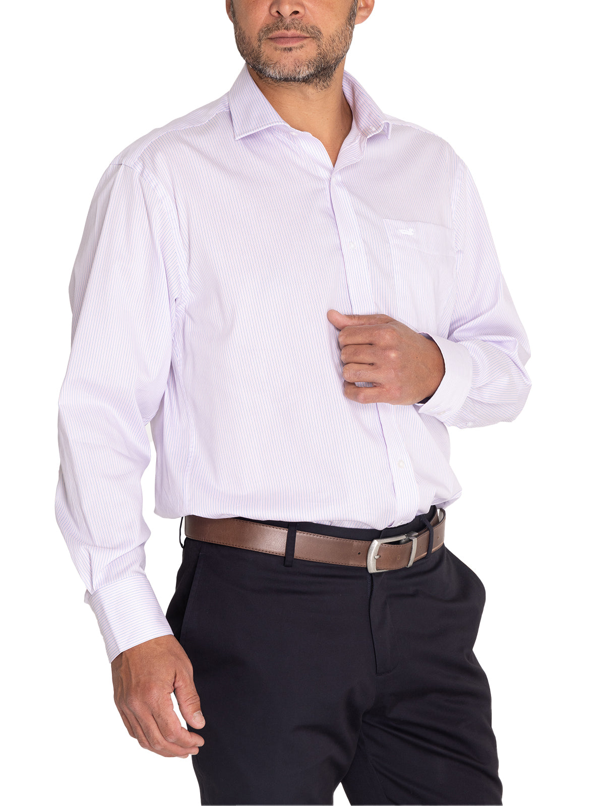 Camisa EasyIron Hombre Cuello Italiano Rosado Rockford