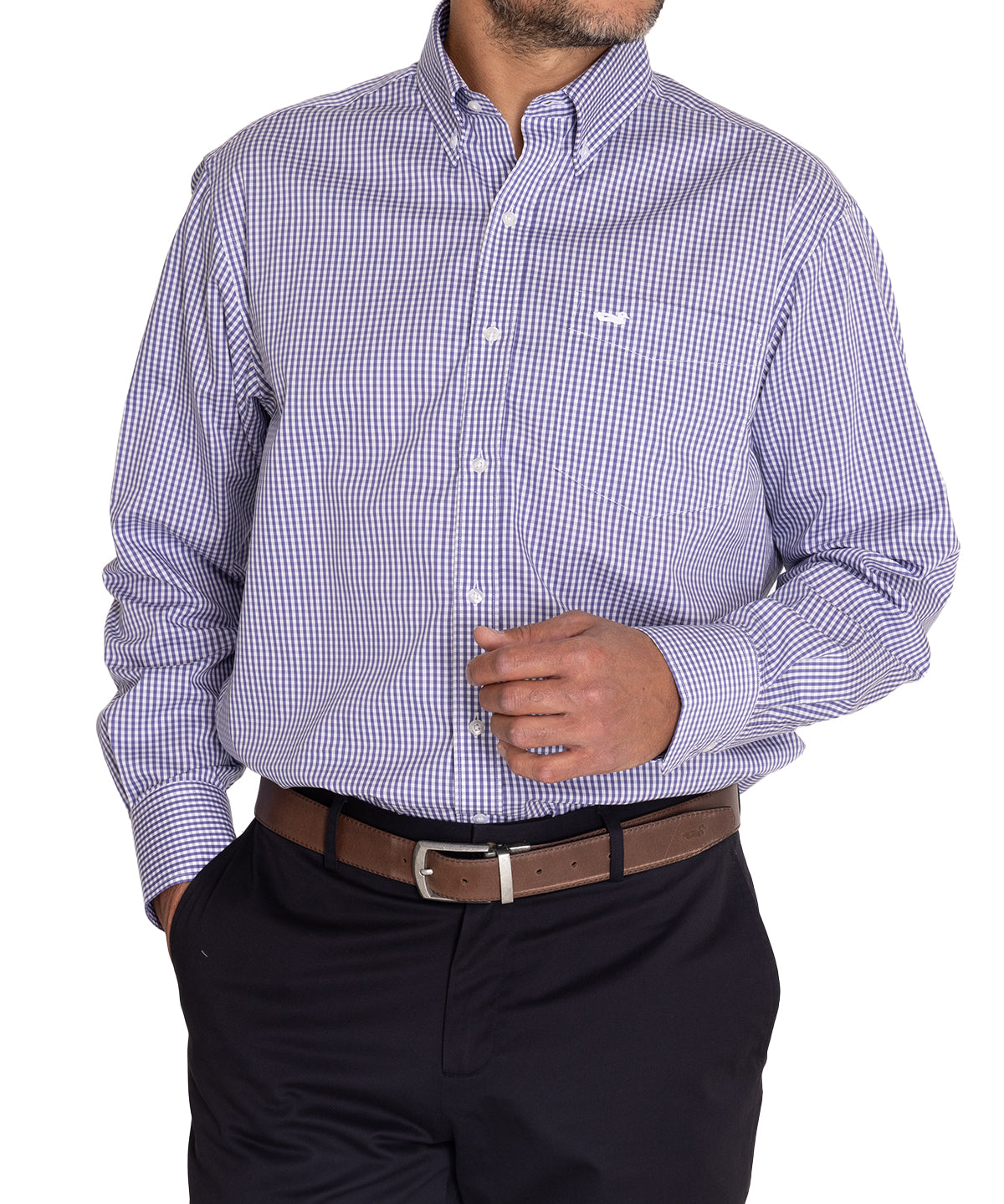 Camisa EasyIron Hombre Cuello Button-Down Blanco Rockford