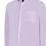 Camisa Libre De Arrugas Hombre WF Cuello Italiano Lila Rockford