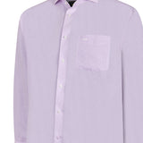Camisa Libre De Arrugas Hombre WF Cuello Italiano Lila Rockford