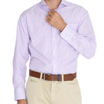Camisa Libre De Arrugas Hombre WF Cuello Italiano Lila Rockford