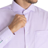 Camisa Libre De Arrugas Hombre WF Cuello Italiano Lila Rockford