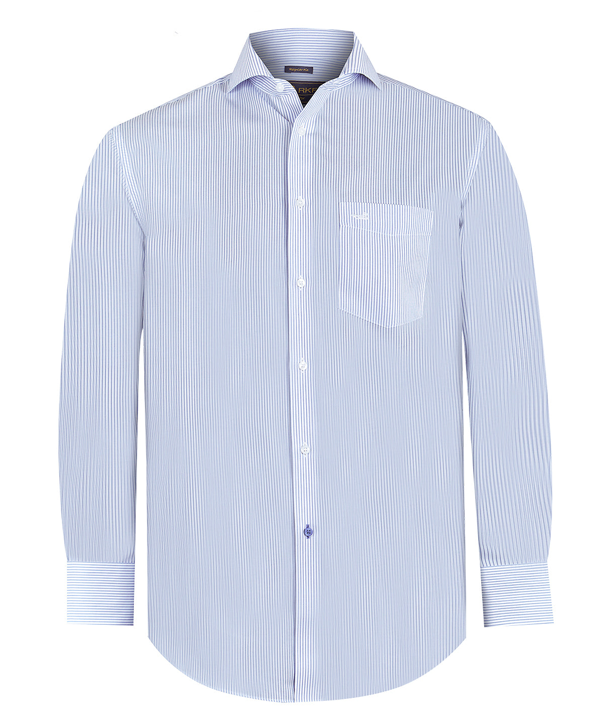 Camisa Libre De Arrugas Hombre WF Cuello Italiano Celeste Rockford