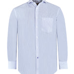 Camisa Libre De Arrugas Hombre WF Cuello Italiano Celeste Rockford