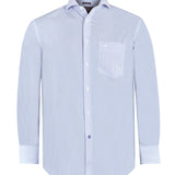 Camisa Libre De Arrugas Hombre WF Cuello Italiano Celeste Rockford